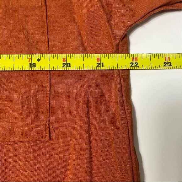 Vintage 80's Cricket Lane Rust Orange Button Front Blouse Women's Size Large - Picture 11 of 15